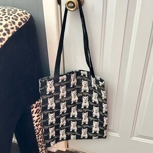 Black and White Westie Tote Bag